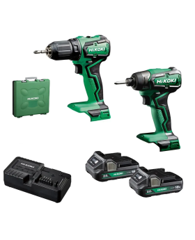 HIKOKI 18v Super Compact Cordless Drill Driver & Impact Driver Combo Kit-FDB