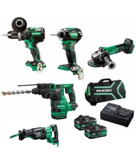 Hitachi/Hikoki KC36W4AHRZ - 36/18V 5Pce Combo Kit (3 x 5/2.5Ah)-LIMITED EDITION-FDB