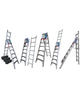 INDALEX Aluminium 5 Way Combination Ladder - Pro Series - 1.8m-3.2m 150kg Rated