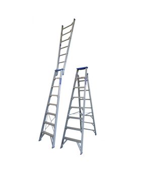 INDALEX Aluminium Dual Purpose Ladder - Pro Series - 2.4m-4.4m 150kg Rated