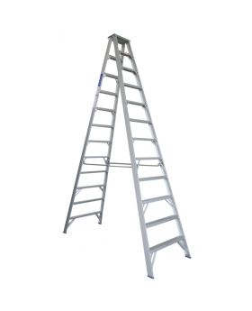 INDALEX Aluminium Double Sided Step Ladder - Pro Series - 3.7m 150kg Rated