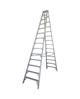 INDALEX Aluminium Double Sided Step Ladder - Pro Series - 4.3m 150kg Rated