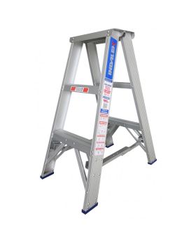 INDALEX Aluminium Double Sided Step Ladder - Pro Series - 0.9m 180kg Rated