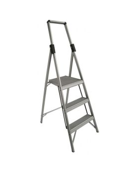 INDALEX Aluminium Slimline Platform Ladder-Tradesman Series- 3 Steps 1.8m/0.9m 120kg Rated