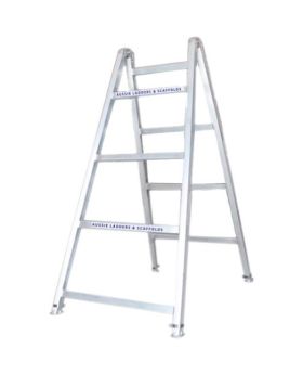 Industrial XS Heavy Duty Aluminium Adjustable Leg Trestle Ladder-2.4m 225kg Rated AT2.4M