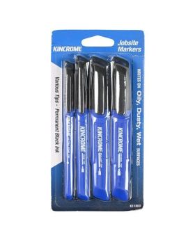 KINCROME PERMANENT MARKER STARTER PACK 4 PACK BLACK - K11800