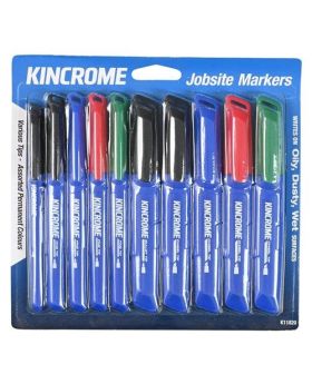 KINCROME PERMANENT MARKER STARTER PACK 10 PIECE ASSORTED COLOURS - K11820