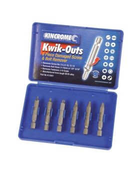 Kincrome K12001 Kwik-Outs Damaged Screw & Bolt Remover 6 Piece 