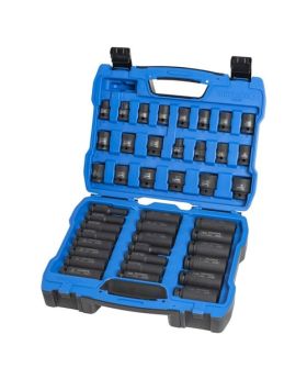 Kincrome DEEP/STANDARD IMPACT SOCKET SET 42 PIECE 1/2" DRIVE - METRIC & IMPERIAL K2098