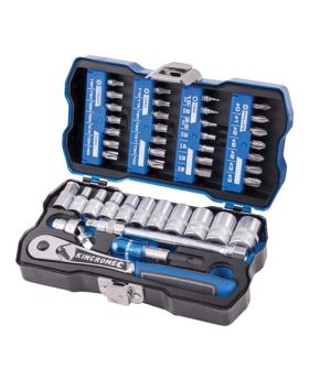 Kincrome k27000 Socket & Bit Set 43 Piece 1/4" Drive