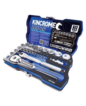 Kincrome k27030 LOK-ON SOCKET SET 26 PIECE 1/4? & 3/8? SQUARE DRIVE