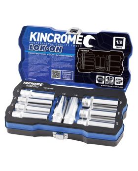 Kincrome K27058 LOK-ON Socket Set 9 Piece 1/2" Square Drive METRIC