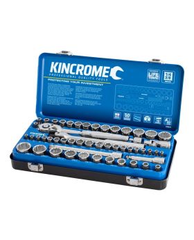 KINCROME SOCKET SET 52 PIECE 1/4 & 3/8" DRIVE - METRIC & IMPERIAL