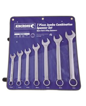 KINCROME JUMBO METRIC COMBINATION SPANNER SET 7 PIECE - K3035