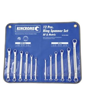 Kincrome K3052 Ring Spanner Set 12 Piece