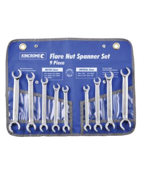 Kincrome k3060 Flare Nut Spanner Set 9 Piece