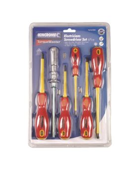 Kincrome K5020 ELECTRICIANS SCREWDRIVER SET 6 PIECE INSULATED