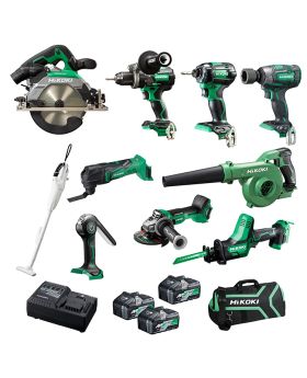 HiKOKI - 18V 5.0Ah Li-ion Cordless 10pce Combo Kit