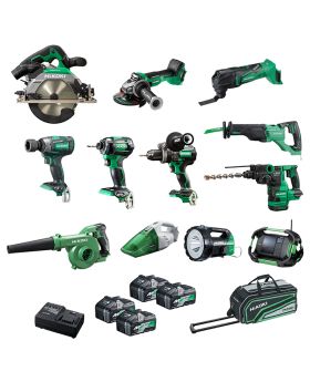 HIKOKI - 18V Brushless 12 Piece Combination Pack KIT