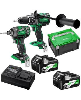 Hitachi/Hikoki KC18DBDL(HRZ) 18V 5.0Ah Li-ion Cordless Brushless 2pce Combo Kit