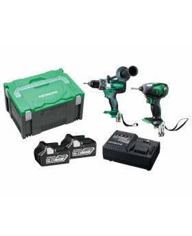 Hitachi KC18DDL(HA) 18V 6.0Ah Li-ion Cordless Brushless 2pce Combo Kit  