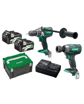 Hitachi/Hikoki KC18DPL(HRZ) 2 Piece 18V/MV Brushless Cordless Combination Pack-FDB