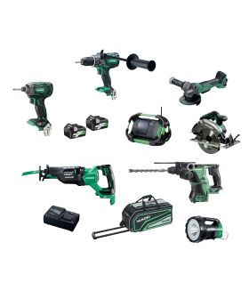 Hitachi/Hikoki KC36D8P(HRZ) 18V/36V 5.0Ah/2.5Ah Li-Ion Cordless Brushless 8pce Combo Kit