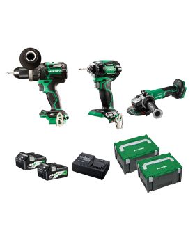 HIKOKI - 36V 2.5Ah Li-Ion Cordless Brushless 3pce Combo Kit