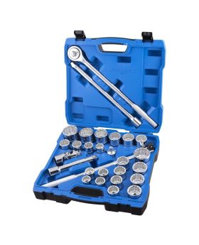 KINCROME 3/4INCH DRIVE SOCKET SET - METRIC & IMPERIAL - 28 PIECE