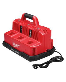 Milwaukee M12-18C3 12V - 18V Multi Voltage Rapid 6-Battery Charger Station