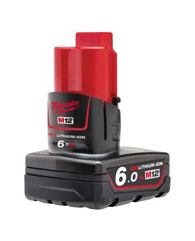 Milwaukee M12B6 12V 6.0Ah Li-ion Cordless RED LITHIUM Battery