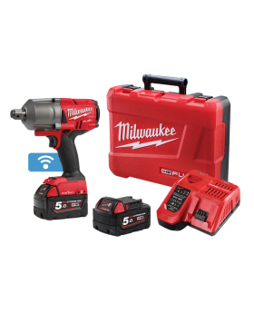 Milwaukee M18ONEFHIWF34-502C 18V 5.0Ah Li-Ion Cordless Fuel ONE-KEY 3/4" High Torque Impact Wrench Combo Kit