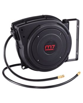 M7 Air Hose Reel, Wall Mount Case, 10MM ID X 15MM OD Pu Hose, 15M