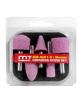 M7 5PC GRINDER STONE SET 6MM METRIC SHANK