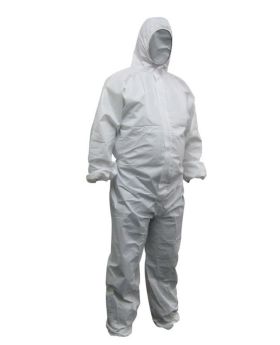 MAXISAFE  WHITE POLYPROPYLENE COVERALL XL