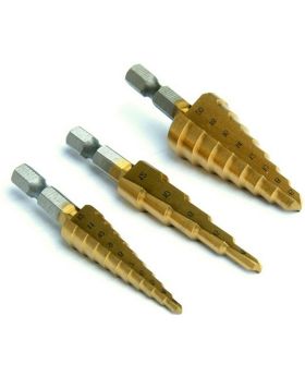 MEDALIST 3pce Impact Driver Ready Titanium Coated Step Drill Set