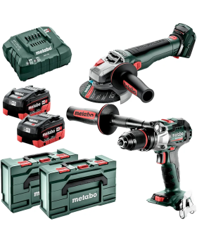 Metabo 18V 2 Piece Brushless Cordless Hammer Drill/Grinder Combo Kit- 2 x 5.5Ah 