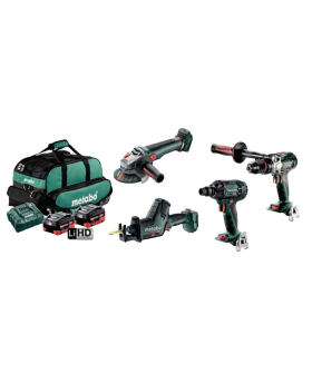 Metabo 18V 300mn Impact wrench Cordless Brushless 4 Piece Kit - 2 5.5Ah