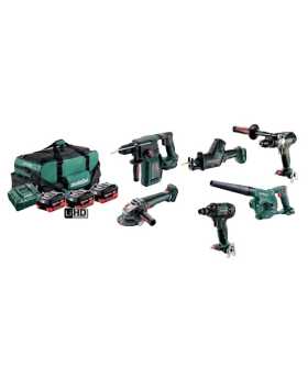 Metabo 18V 300nm impact wrench Cordless Brushless 6 Piece Kit - 3 5.5Ah