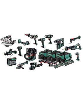 Metabo 18V Brushless 15 Piece Cordless 18V Battery Combo Kit 