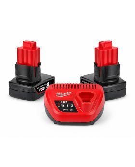 Milwaukee 12v Charger & Battery Combo Kit