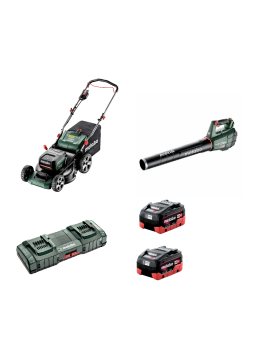 Metabo 18v Brushless Cordless Garden Mower and Blower Kit  - OPE