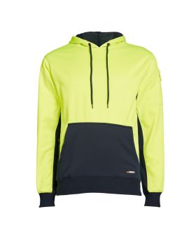 DIADORA Munka Hi Vis Pullover Hoody Jumper-Yellow Navy