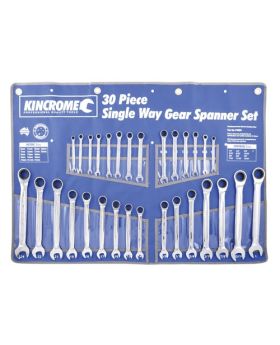 Kincrome P3004 Single Way Gear Spanner Set 30 Piece Imperial & Metric