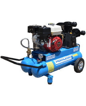 PEERLESS PHP15 Petrol Air Compressor Twin Tank: Belt Drive, Honda GX200, 320LPM - for High Pressure