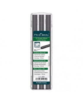 PICA Industrial Refillable BigDry Lead Marker Pencil-12pce Refill Graphite Stonemasons 6055