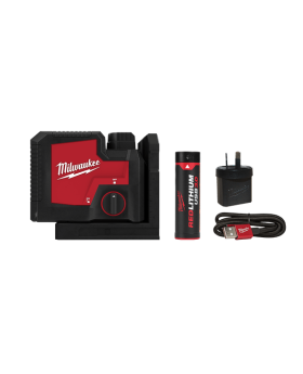 Milwaukee L43PL-301C 3.0Ah REDLITHIUM USB Rechargeable 45m Green Beam 3 Point Laser Kit