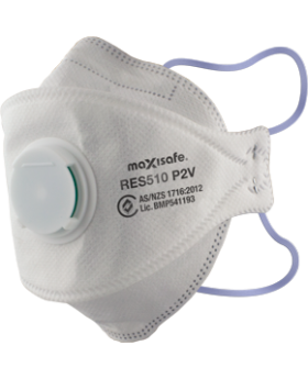 MAXISAFE P2 Valved 3-Panel Flatfold Respirator 2Pack  - RES510/2PCK