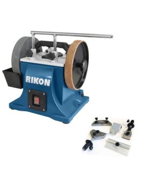 RIKON 185w 200mm 8" Wet Stone Sharpener/Buffer With 5pce Accessory 82-100Combo