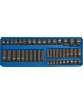 RYTOOLS Impact Socket Set Tray 46 Piece 3/8" & 1/2" Imperial